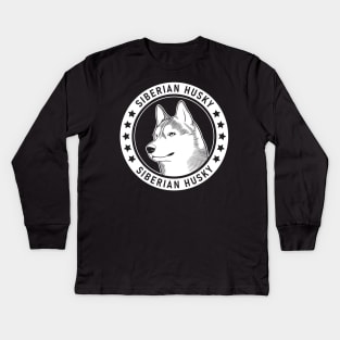 Siberian Husky Fan Gift Kids Long Sleeve T-Shirt